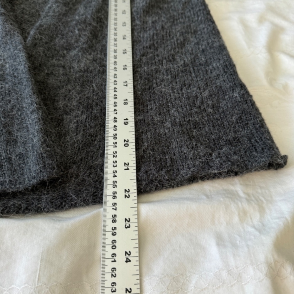 Jacob‎ Connexion Women's Charcoal Alpaca Blend Open Long Sleeve Short Cardigan S - Picture 9 of 11